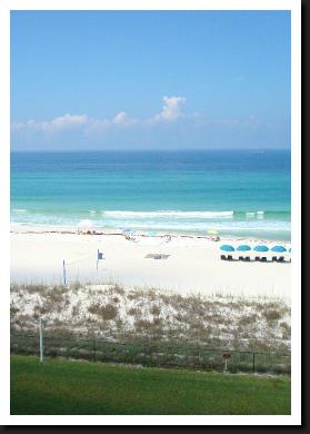 beach view from condo at Moonspinner