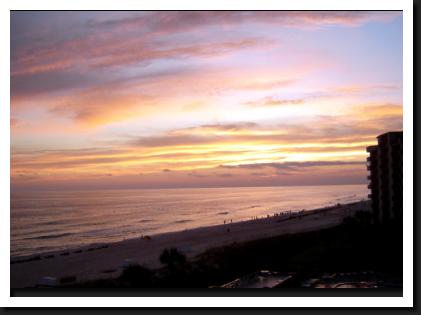 sunset of panama city beach